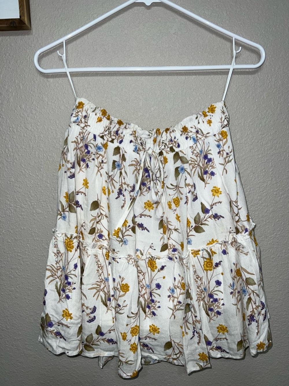 Francesca’s Women’s Floral Drawstring Skirt - lightweight